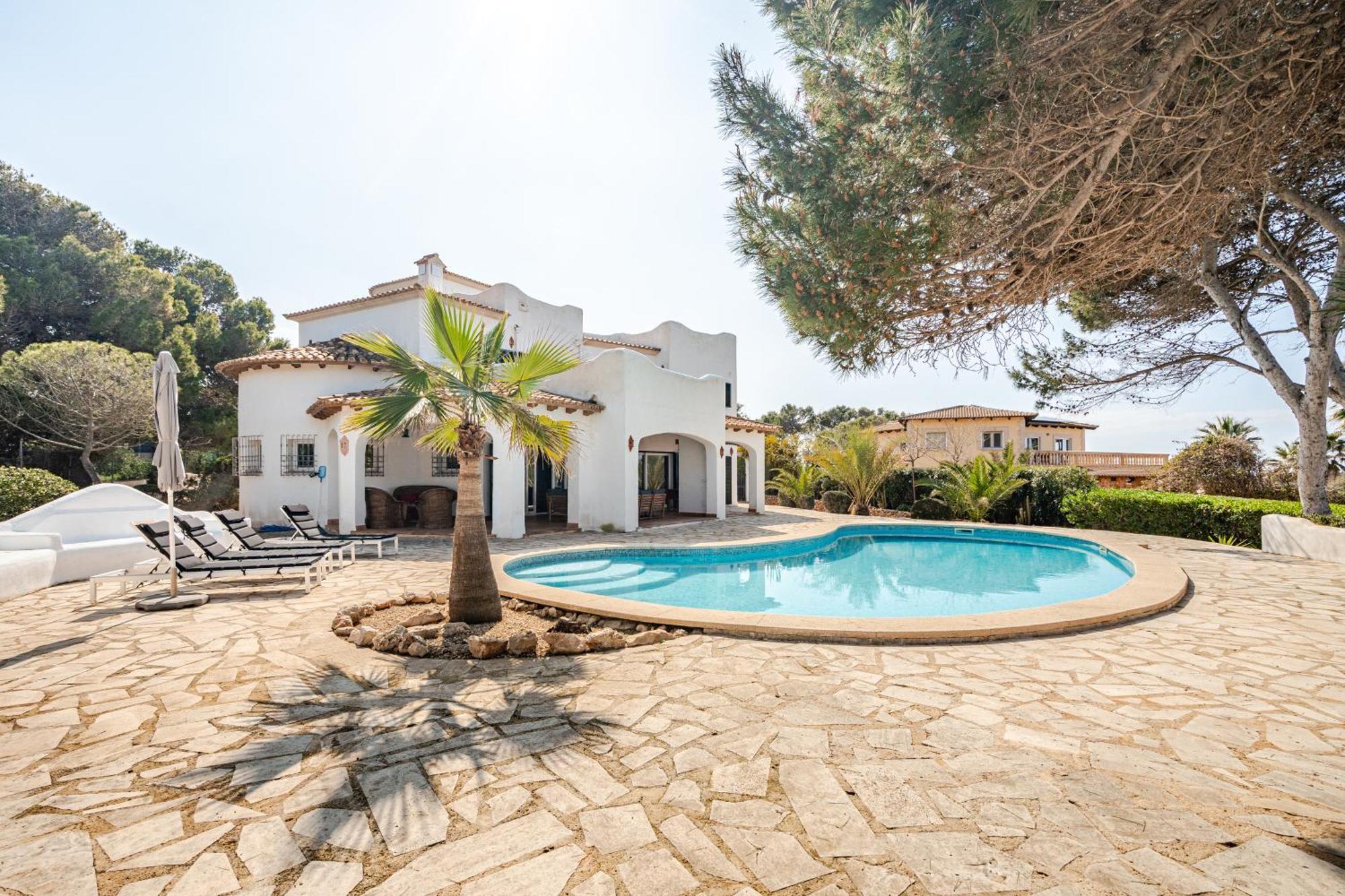 Gigantische Villa Mit Meerblick, Panoramablick & Pool-Oase Cala Pi  Exterior photo